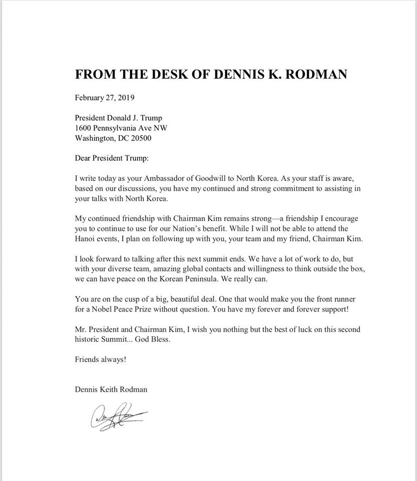 rodman letter