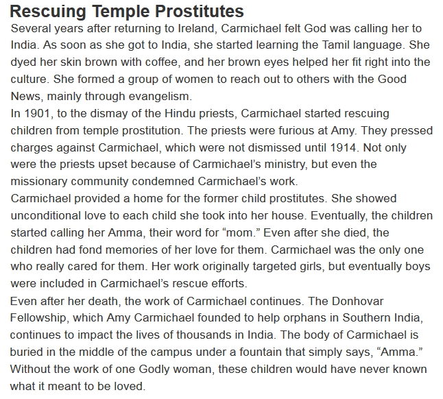 Amy Carmichael Story