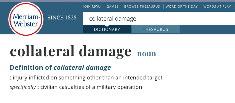 definition of collateral damage