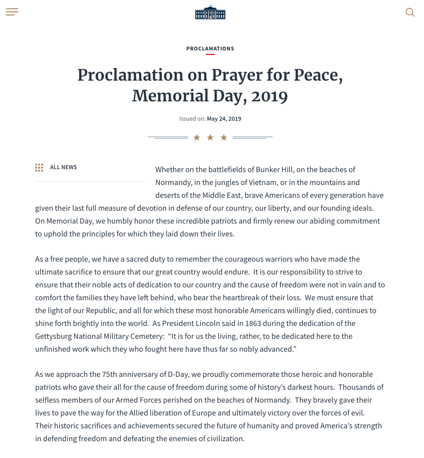 Proclamation of Peace p1