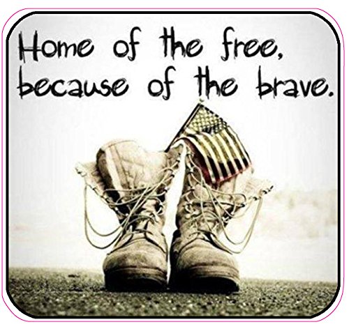 Home of the Free Because of the Brave v 3 Decal 5 in by Nostalgia Decals